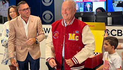 McDonald's recognizes CBS News Miami's Eliott Rodriguez with "In the Crew" varsity jacket