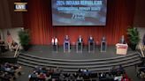 Indiana’s GOP gubernatorial candidates focus on moderator, not Braun, during final debate