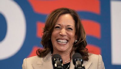 Kamala Harris on phone with Biden, 100 other Democrats as she makes her case to be nominee