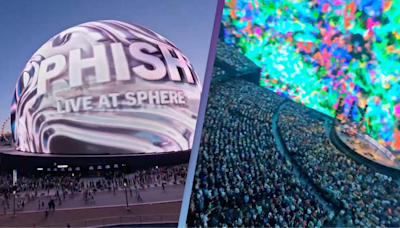 Man flies drone into Las Vegas Sphere during a concert revealing jaw-dropping footage