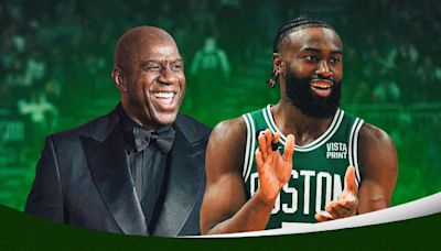 Magic Johnson reacts to Jaylen Brown's ECF MVP win, Celtics' Finals berth