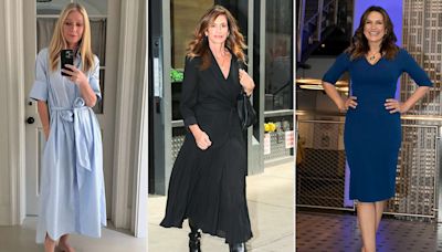 Cindy Crawford, Gwyneth Paltrow, and More Stars Are Breaking Out Breezy Midi Dresses — Get the Look from $32