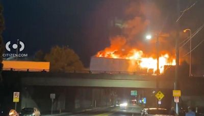 I-95 southbound in Philadelphia closed after tractor-trailer fire today