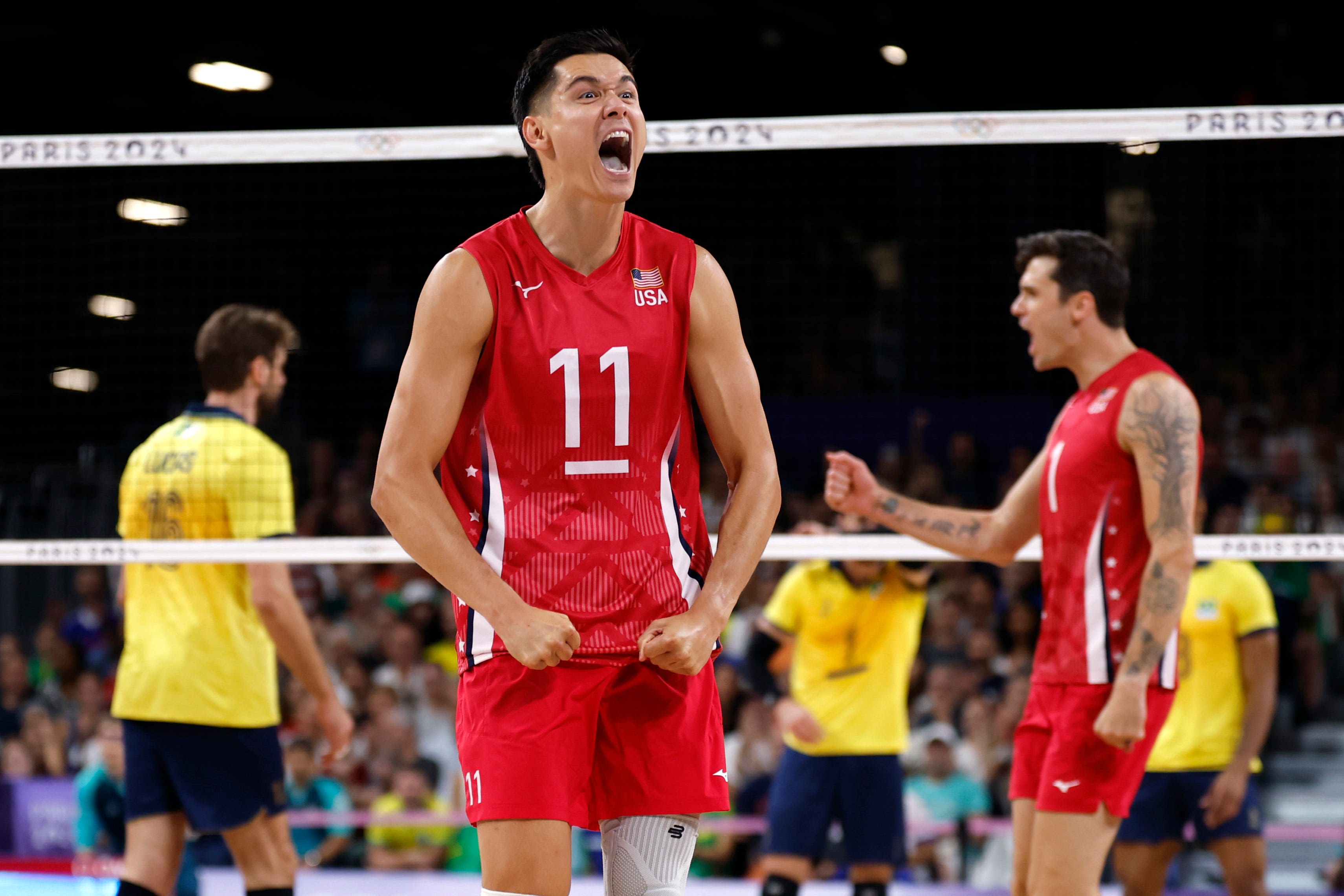 USA men's volleyball stays unbeaten with quarterfinal win over Brazil