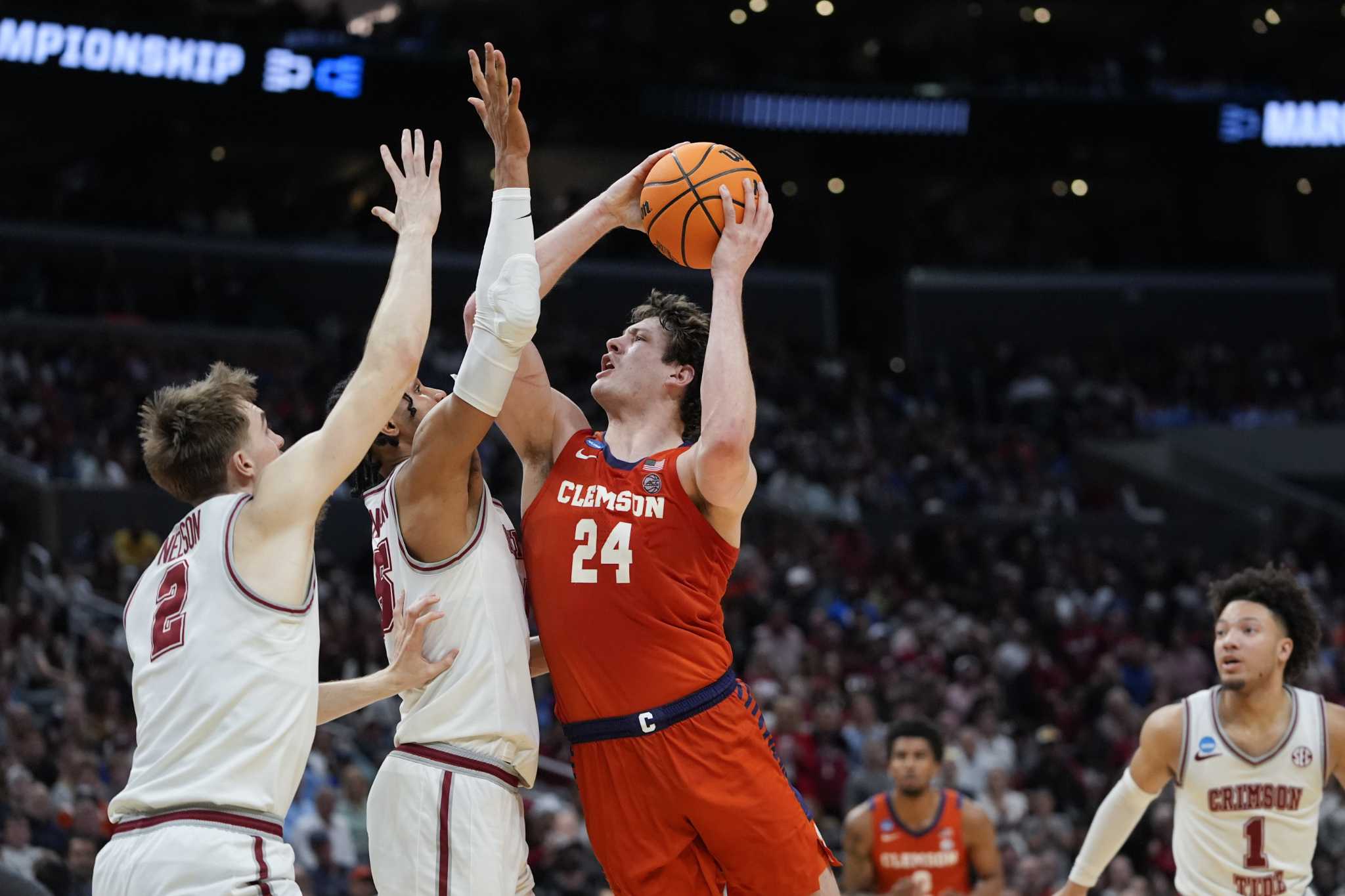 Clemson all-ACC center PJ Hall is entering NBA draft