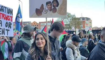 Teacher with placard depicting Rishi Sunak and Suella Braverman as coconuts not guilty of racially aggravated public order offence