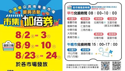 花蓮縣政府市集加倍券 逛市場百元消費享雙倍 | 蕃新聞