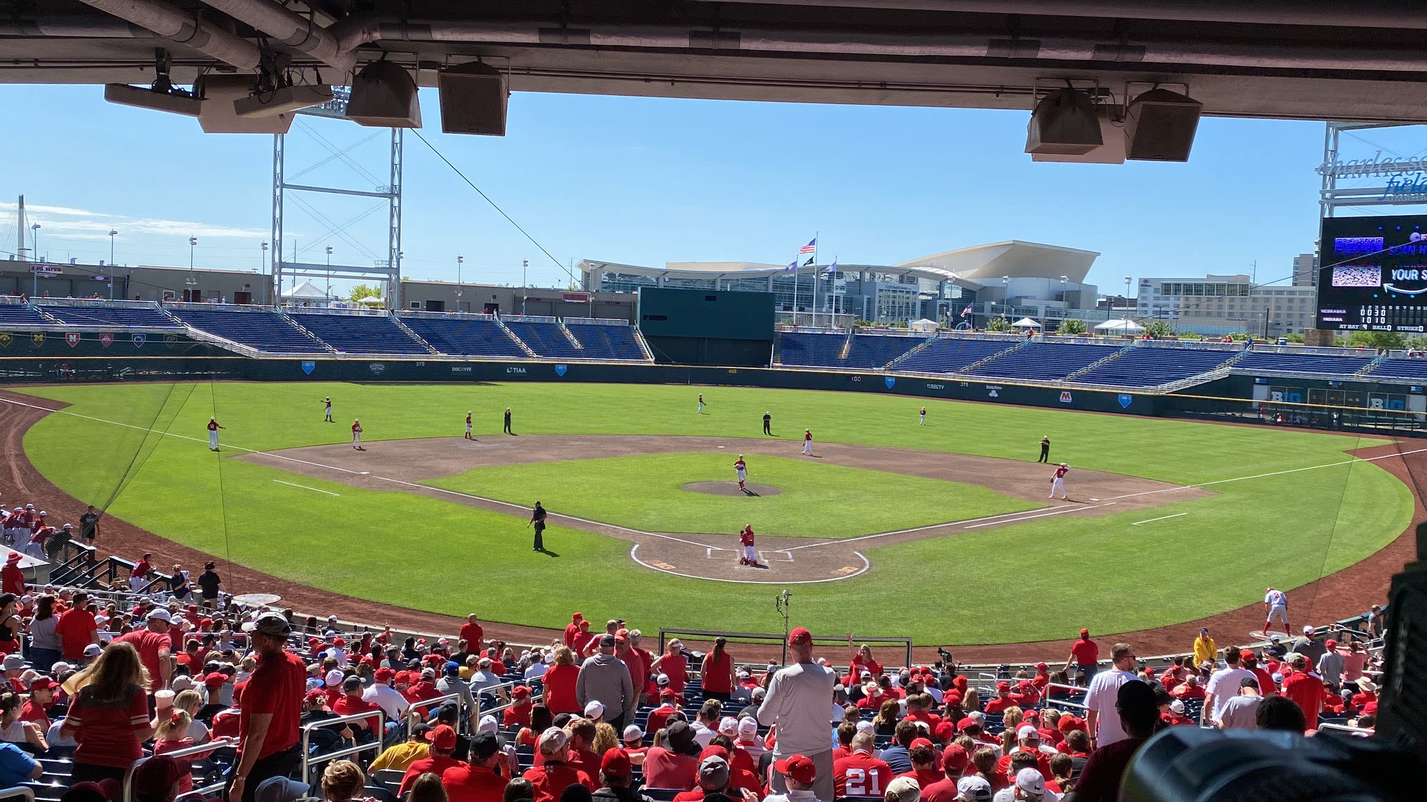 Josh Caron homers twice as Nebraska forces second game against Indiana