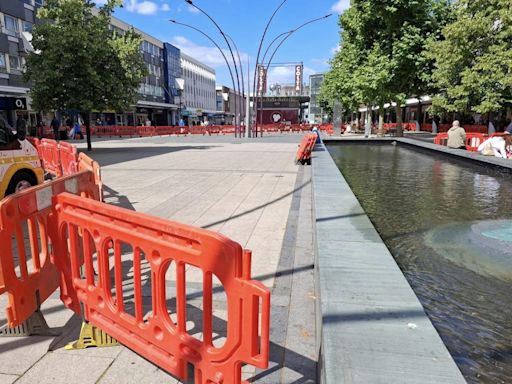 Photos show part of Basildon town centre fenced off amid filming rumours