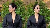 Janhvi Kapoor Exudes Elegance In A Black Satin Blazer Dress As She Steps Out For Ulajh Promotions, Watch - News18