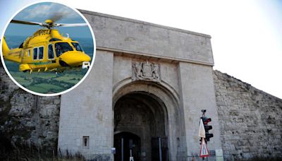 Air ambulance scrambled to prison