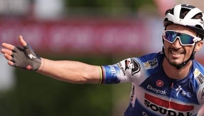 Formidable victoria de Alaphilippe en el Giro en un día de tensión entre los favoritos