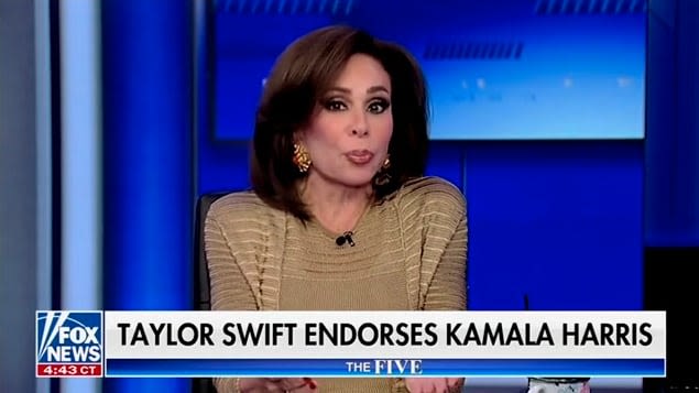 Jeanine Pirro Trashes Taylor Swift’s Harris Endorsement