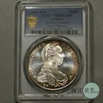 PCGS PR66奧匈帝國1780大奶媽1泰勒銀幣特蕾莎精制后鑄版保真包郵