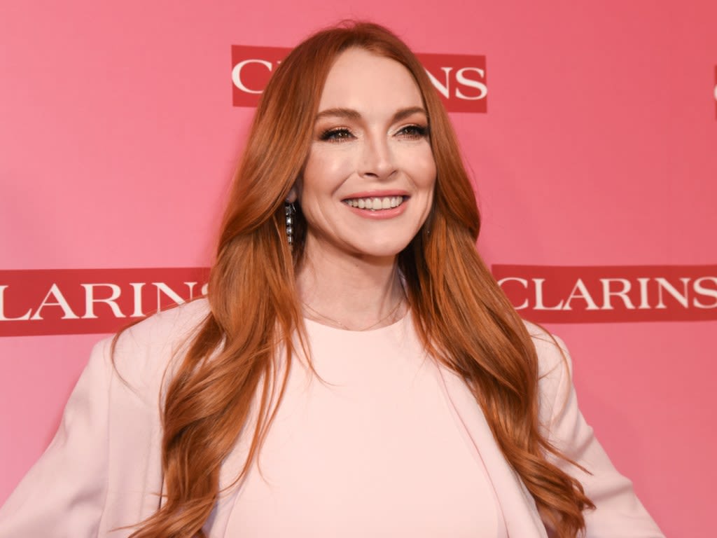 Lindsay Lohan Takes Break From 'Freaky Friday' Filming for a Beachside Fashion Moment with Son Luai