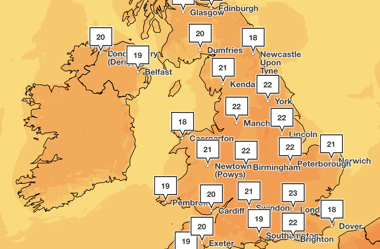 UK weather to hit temperatures as high as 26C this week, says Met Office