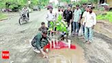 Dharampur locals protest poor road conditions on NH-56 | Surat News - Times of India
