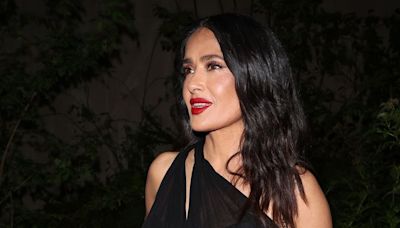 Salma Hayek’s Date-Night Dress Has a Slinky Cutout Across the Chest