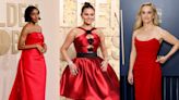 Red dresses are dominating this awards season. Why the colour is universal, according to experts