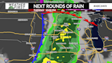 Tuesday evening: Storms and more widespread rainfall