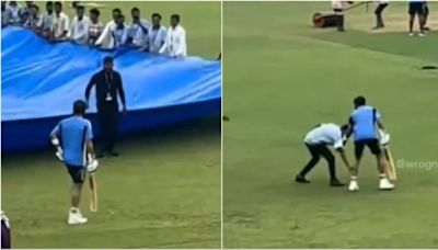 Kanpur groundstaff member leaves cover-removing duties to touch Virat Kohli's feet, India star reserves special gesture