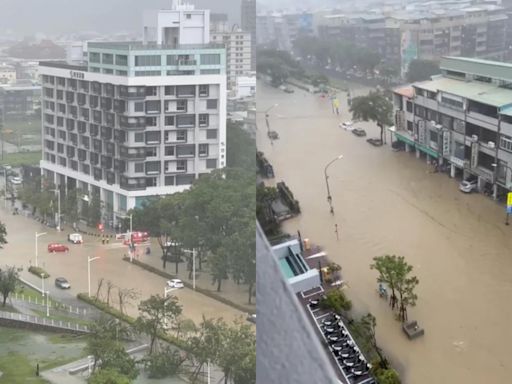 凱米恐怖豪雨！高雄幾乎泡水裡，高美館豪宅區淹了…美濃湖溢堤「預防性撤離」，陳其邁：災情已200件