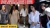 Rani Mukerji, Shilpa Shetty, MC Stan Gather at Farah Khan's Home Post Menaka Irani's Demise | UNCUT