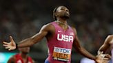 Noah Lyles completes the sprint double as Zharnel Hughes finishes fourth in world 200m final