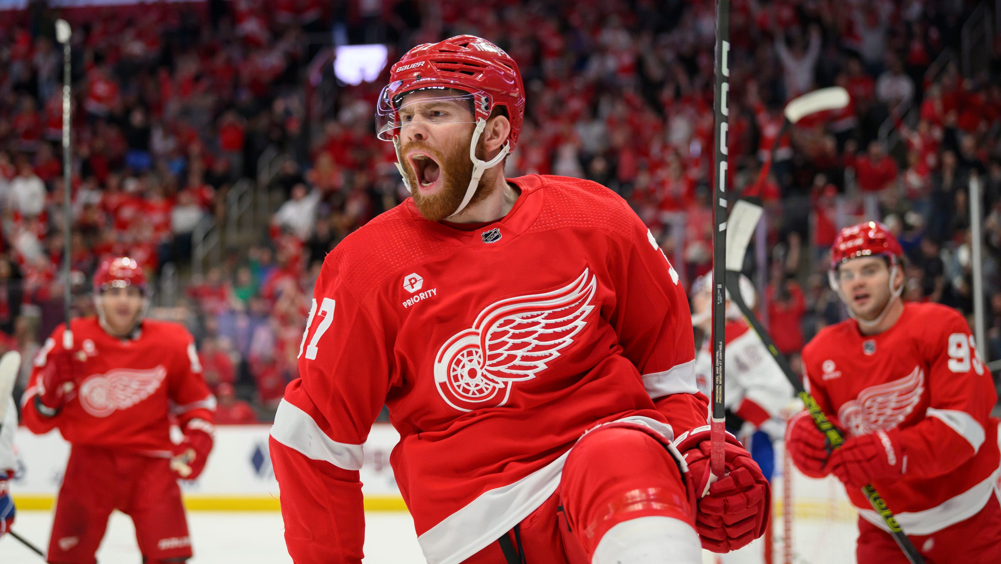 In his first season, J.T. Compher sees signs of growth in Red Wings