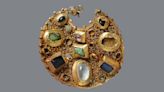 Stunning gem-covered gold earrings discovered in 800-year-old hoard in Germany