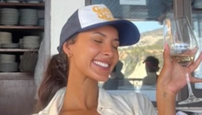 Maya Jama stuns in a white bikini as she parties in Ibiza with pals