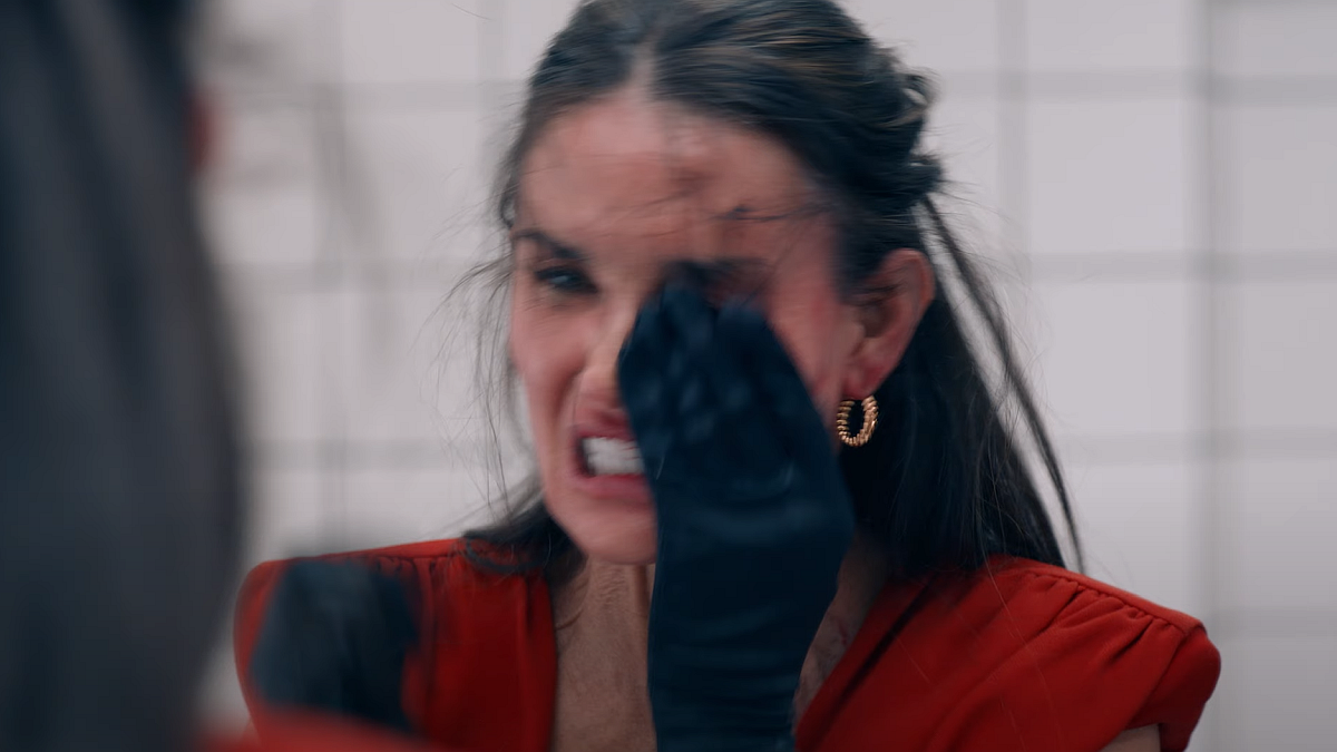 Demi Moore Sheds Her Skin to Be Margaret Qualley in New Trailer for Horror Film The Substance: Watch