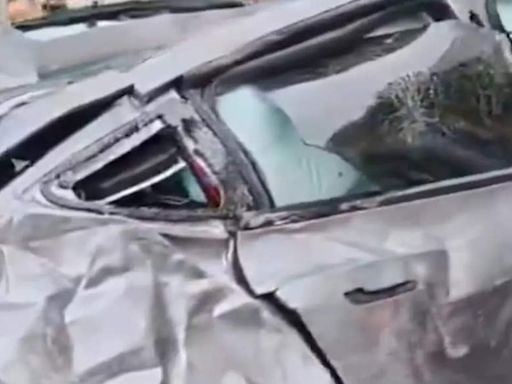 Watch: Tesla Model Y crashes, flips multiple times! Musk reacts as all passengers survive - Times of India