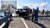 Ukraine war - live: ‘Drone attack’ on Crimea bridge hits critical supply line as Putin ends grain deal