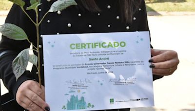 Santo André recebe prêmio por projeto ambiental de agricultura urbana