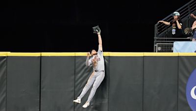 Parker Meadows saves Tigers’ win with incredible home-run robbery