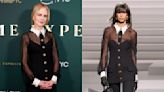 Nicole Kidman Is Versace’s ‘Rebel With a Kind Heart’ in Sheer Top With Romantic Twists at ‘Expats’ Cast Event