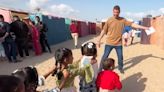 Displaced teachers set up tent school in Rafah as Israeli assault looms