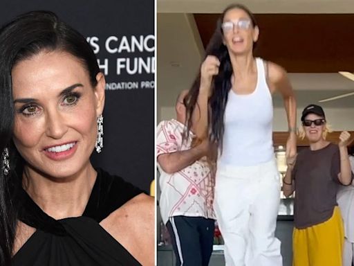 Demi Moore, 61, Shows Off Killer Bikini Body While on Tropical Vacation With Her Daughters: Photos