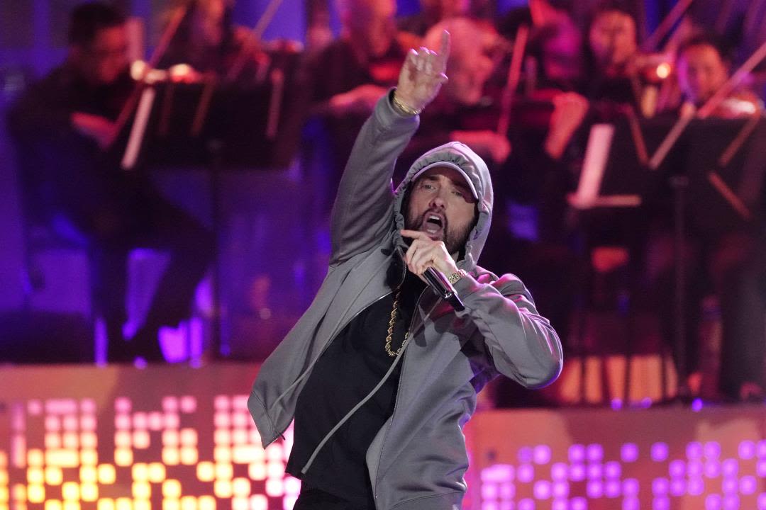 Eminem Wows Fans at Concert Celebrating Train Station