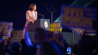 Courting working-class voters, Kamala Harris campaigns for Biden at SEIU convention in Philly