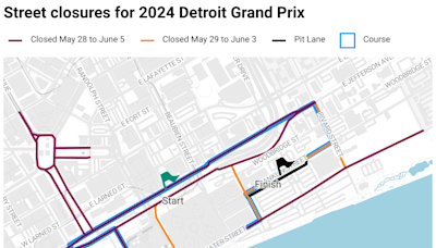 Road closures, parking for 2024 Detroit Grand Prix: What to know