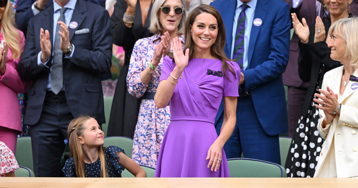 Princess Charlotte adorably reacts to mom Kate Middleton's standing ovation at Wimbledon