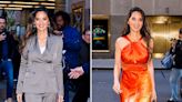 Olivia Munn Steps Out in Two Different Silky Outfits in One Day While Visiting New York City