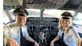 Love is in the air as married Delta Air Lines pilots command their first flights together