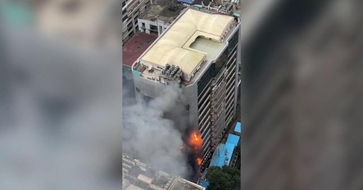 India: Major fire breaks out at 15-storey high-rise in western India