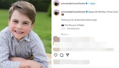 Il principe Louis compie 6 anni, la nuova foto di mamma Kate Middleton