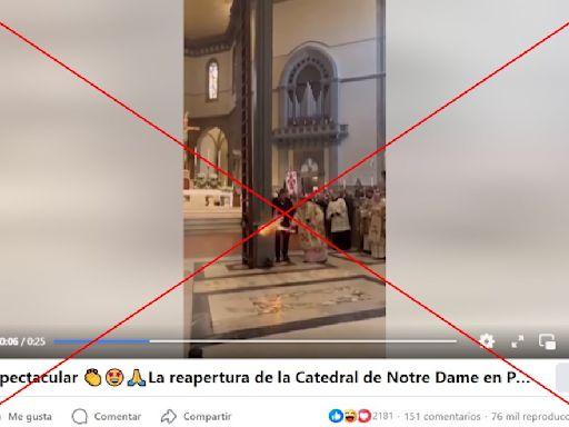 La Catedral de Notre Dame de París, aún cerrada en junio de 2024, no fue reinaugurada con petardos