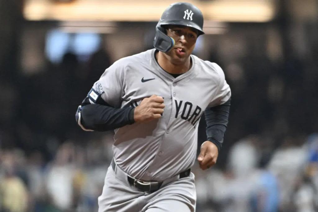 Yankees’ Trent Grisham belts homer for first hit of season in return to Milwaukee