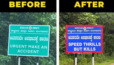 Karnataka's Highway Warning Signboard, 'Make An Accident,' Gets Fixed: Here's the New Version